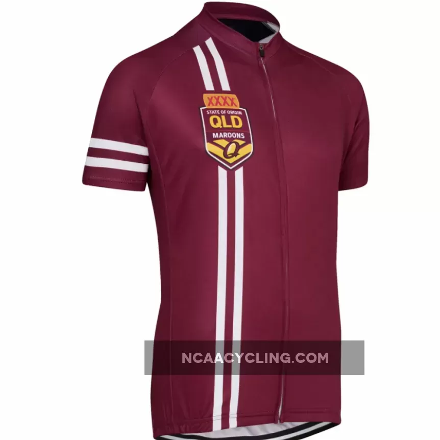 NRL Queensland Maroons Short Sleeve bike shirts cycling Jerseys