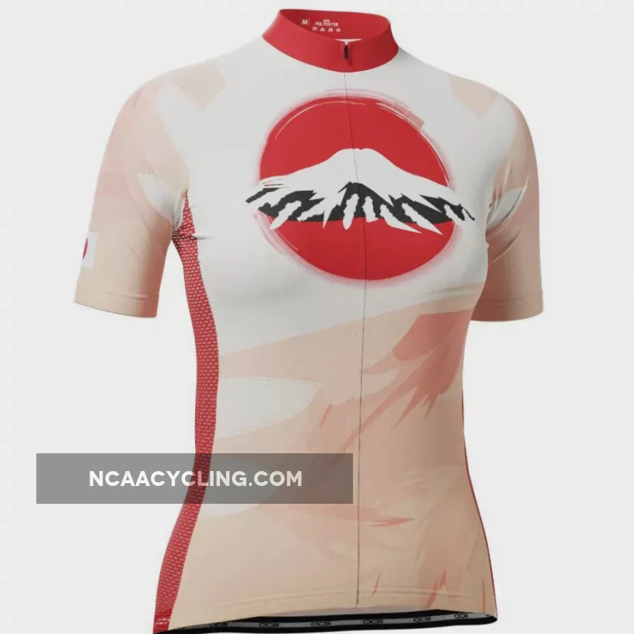 Women's Mount Fuji Short Sleeve Cycling Jersey, Fuji Sleeve