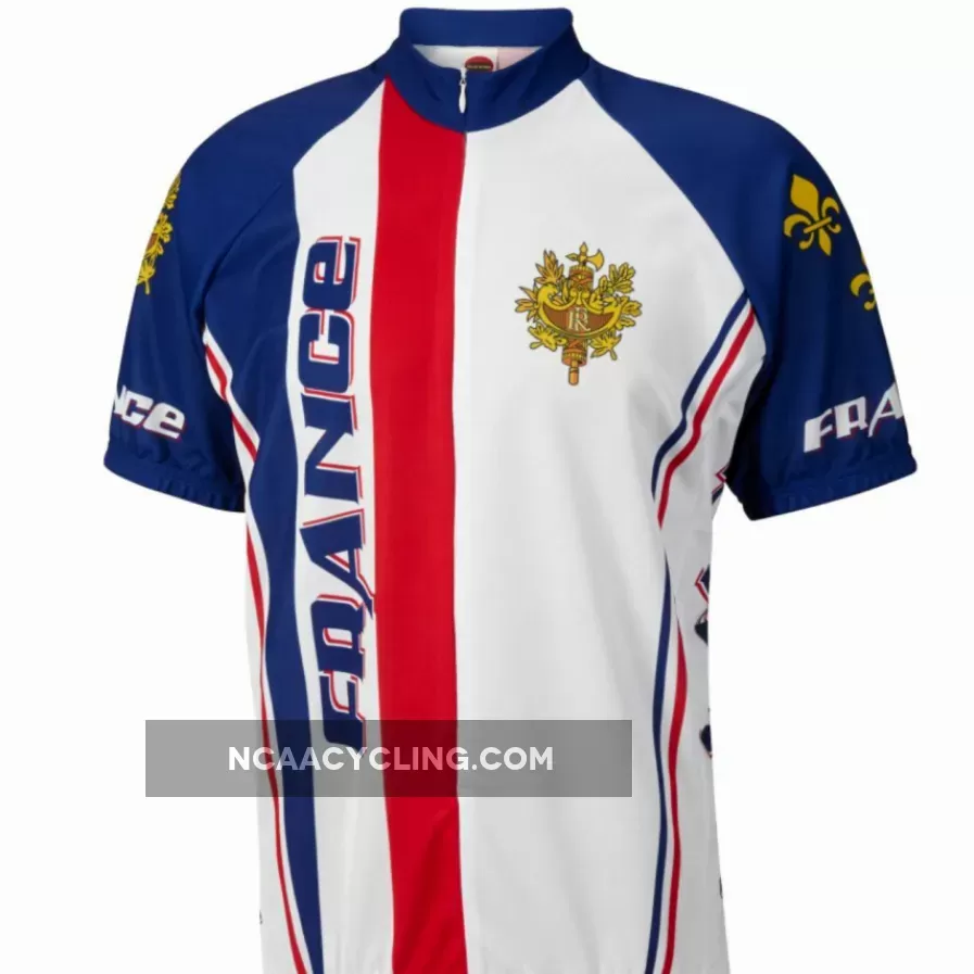 France Tribute Short sleeve 16" zip men's cycling jersey