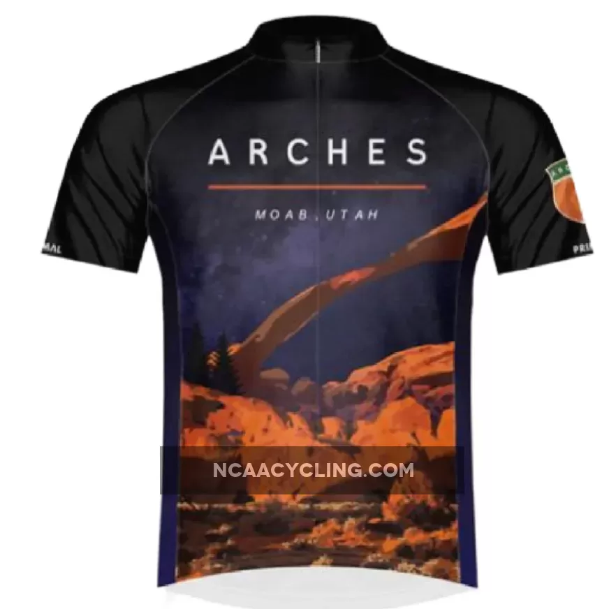 Primal Wear Arches National Park Moab Utah Full Zip Short Sleeve Sport Cycling Jersey, Can You Bike In Arches National Park ARCSJ20M_M