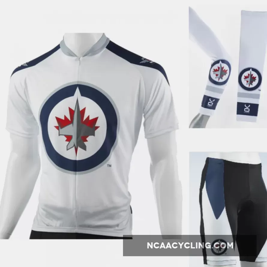 NHL Winnipeg Jets Cycling Jerseys Bib Shorts Arm Warmers
