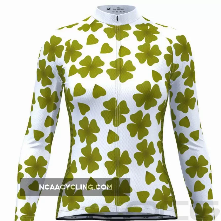 Women's Four Leaf Clover Long Sleeve Cycling Jersey Online