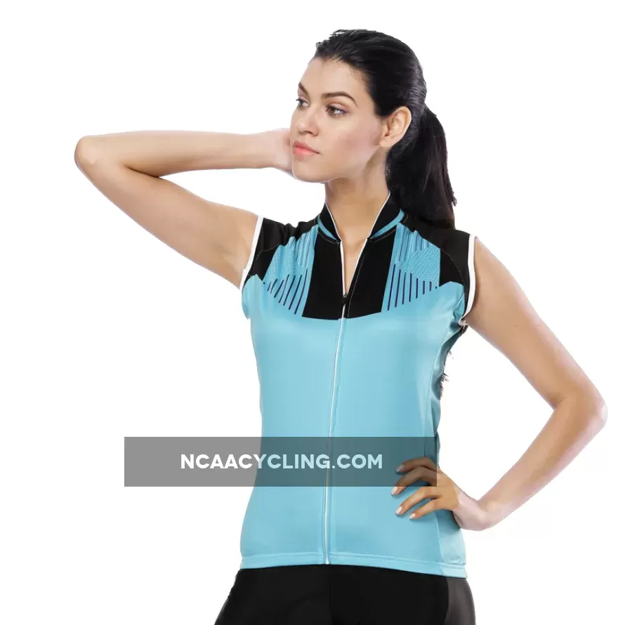 Simple Cool Blue Women's Cycling Sleeveless Bike Jersey T-shirt Summer Spring Road Bike Wear Mountain Bike MTB Clothes Sports Apparel Top NO. 805