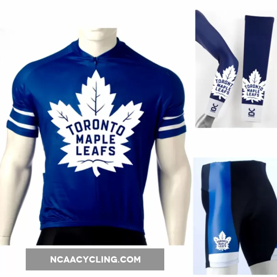 NHL Toronto Maple Leafs Cycling Jerseys Bib Shorts Arm Warmers