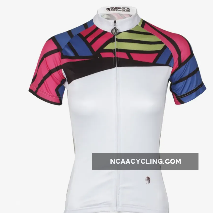 Ilpaladino Colorful Shoulder Women's Short-sleeve Cycling Jerseys Summer Pro Cycle Clothing Racing Apparel Outdoor Sports Leisure Biking shirt NO. 778