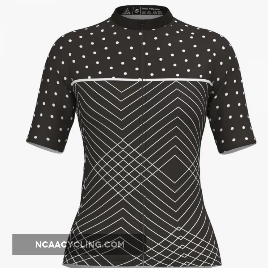 Women's Black Pro Team Racing Cycling Jersey Brand New