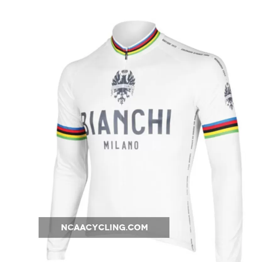 Bianchi World Champion White Cycling Winter Jacket