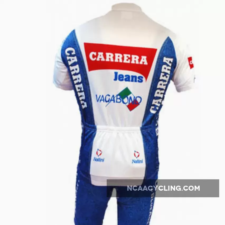 Carrera White Vagabond Half Zip Jersey, Brand New CAR11J1