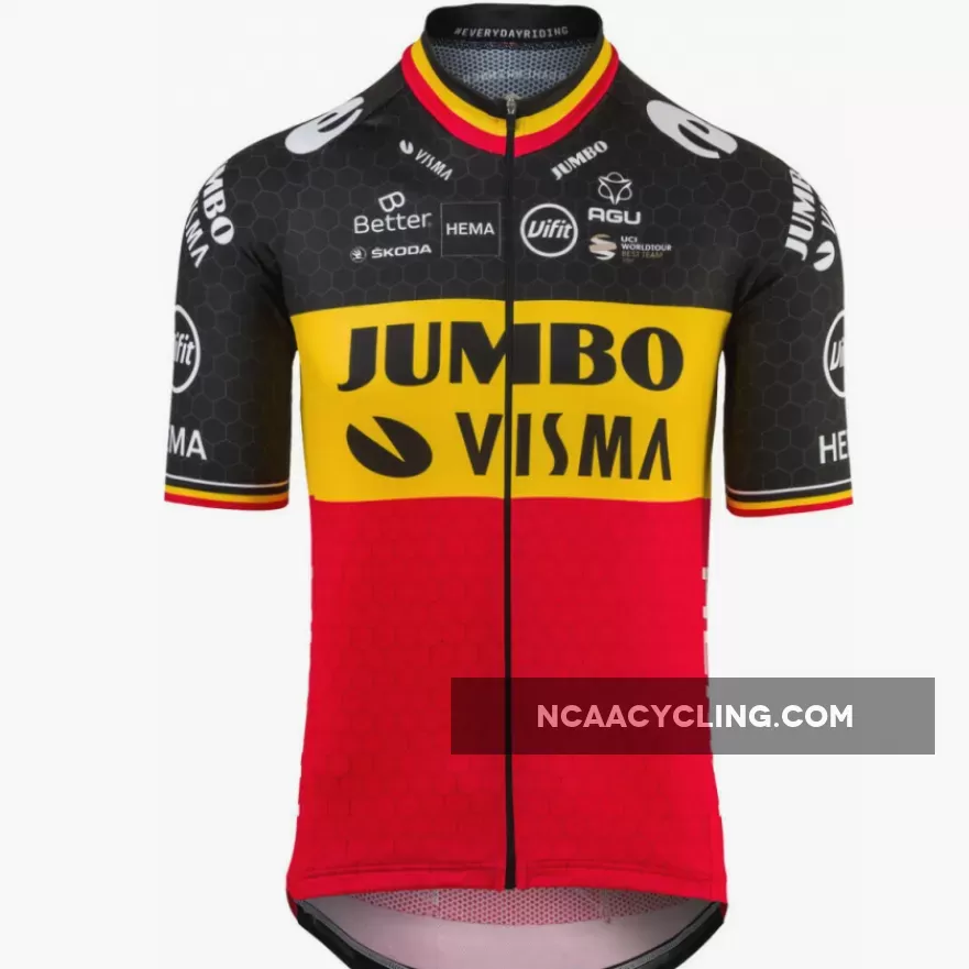 2021 Jumbo Visma Belgian Champion Jersey, JUM21J4