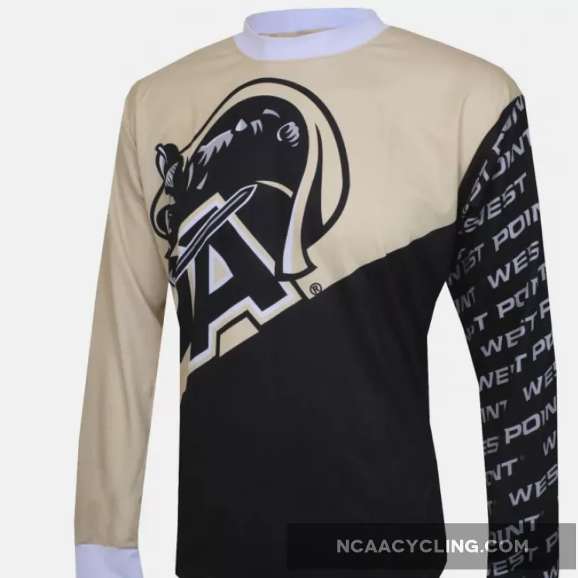 NCAA West Point Military Academy (ARMY) Black Knights Mountain Long Sleeve Cycling Jerseys