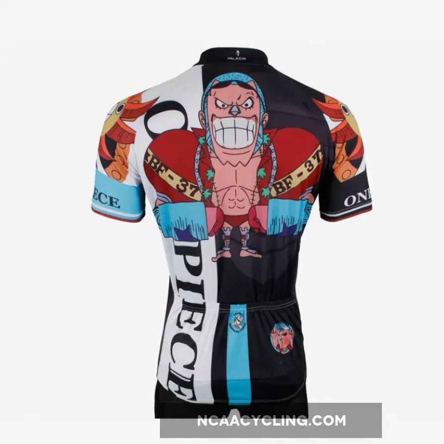 ONE PIECE Series Pirates Cola-powered Cyborg Franky Straw Hat Pirates Men's Cycling Jersey Team Leisure Jacket T-shirt Summer Spring Autumn Clothes Sportswear Anime Animation Manga NO.404