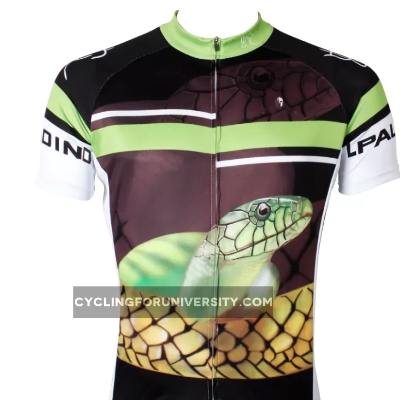 Snake Men's Short-Sleeve Green&Black Cycling Jersey NO.559