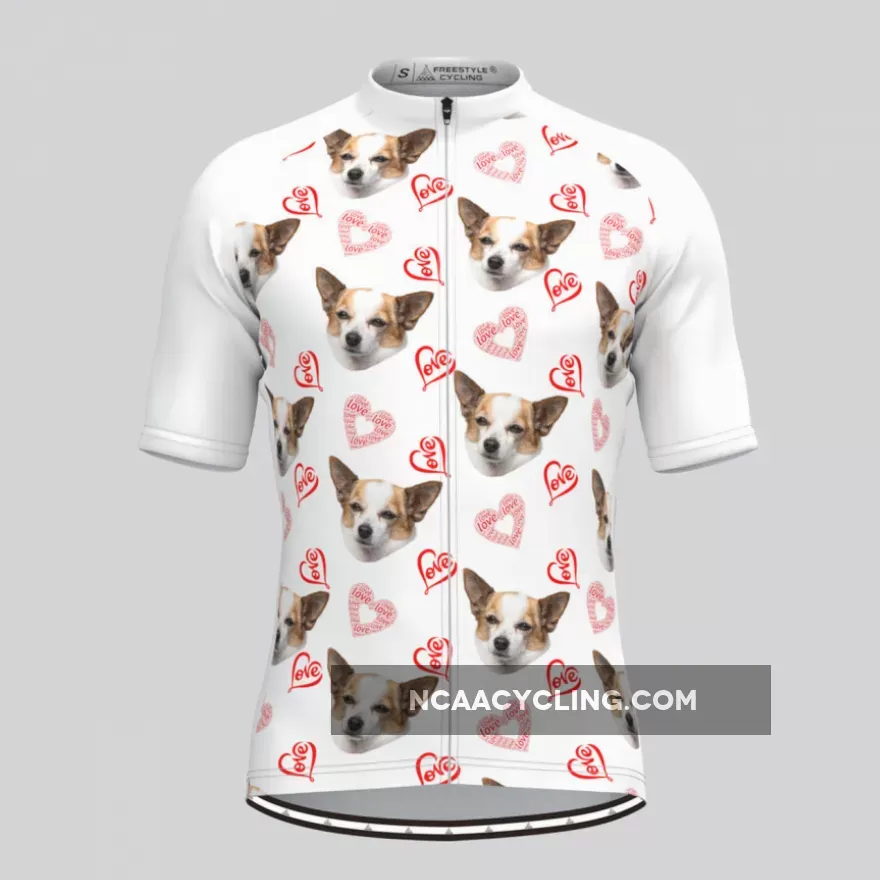 Custom Pup Face V4 Men's Jersey-White Restock