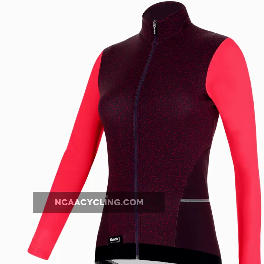 Santini Coral Long Sleeves Woman Jersey - Pink Brand New