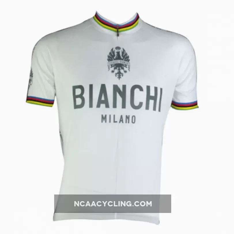 Bianchi World Champion White Jersey Short Sleeve For Sale