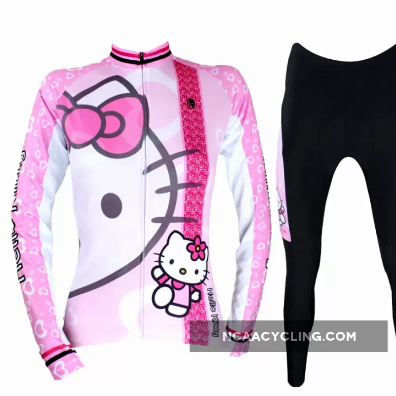 HELLO KITTY Princess Women's Top Cycling Suit/Jersey Jacket T-shirt Summer Spring Autumn Clothes Sportswear Cartoon World Pink Kit NO.022