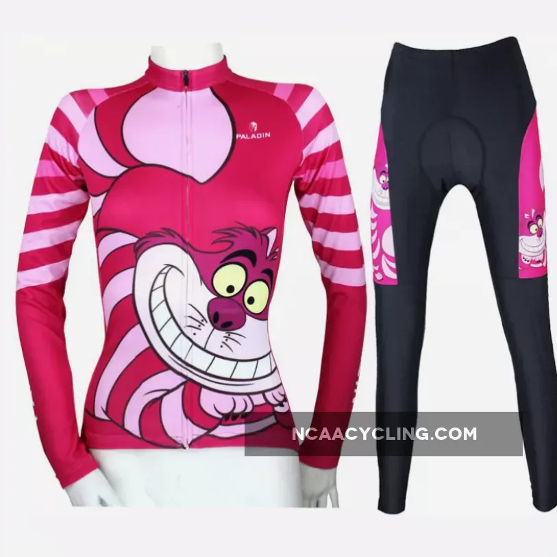 Big Mouth Cat Grinning Women's Long/Short-sleeve Cycling Jersey/Suit Kit No.100