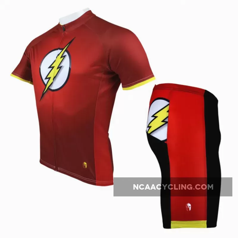 The Flash Cycling Jerseys Super Hero Men's Short/Long-sleeve Cycling JerseyNO.038