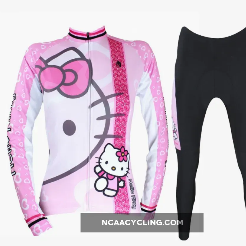 HELLO KITTY Women's Cycling Suit/Jersey T-shirt Summer Pink Kit NO.022