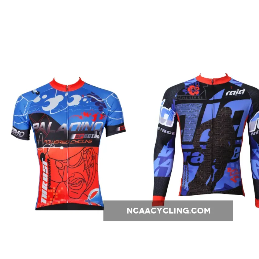 Two men's Ambitious Biking Rider Racer cycling short-sleeve&long-sleeve jerseys summer sportswear gear Pro Cycle Clothing Racing Apparel Outdoor Sports Leisure Biking T-shirt (380/383)