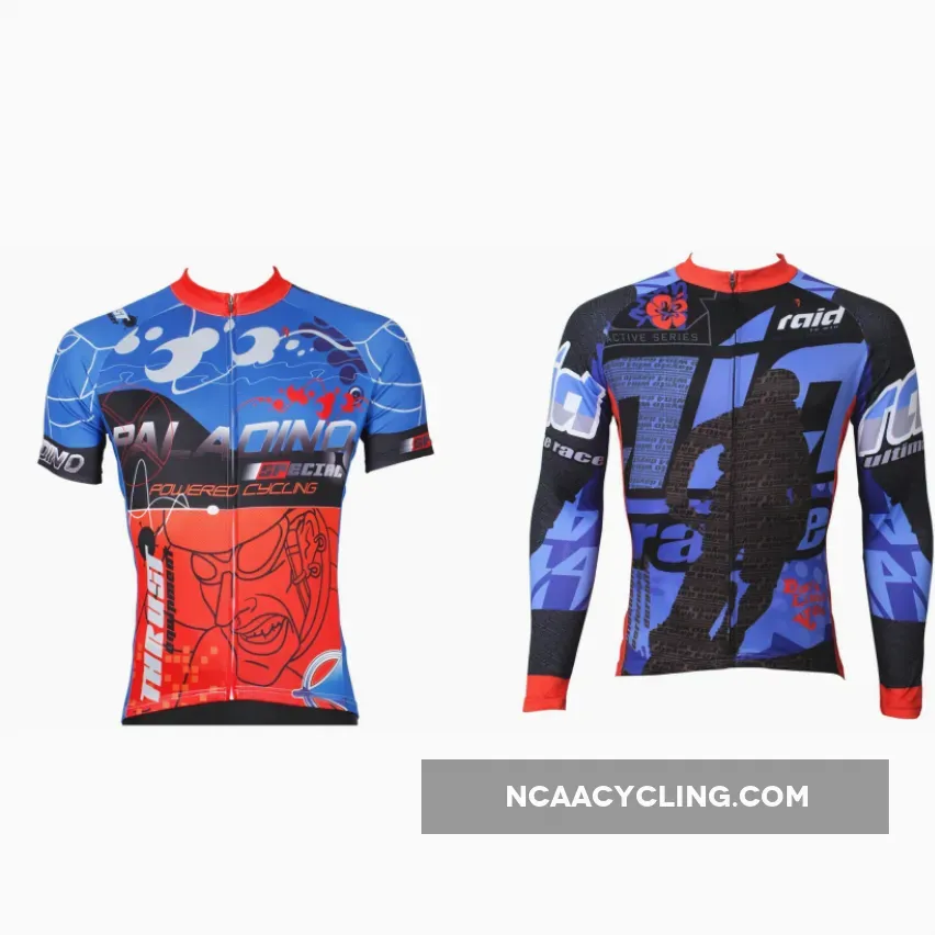 Two men's Ambitious Biking Rider Racer cycling short-sleeve&long-sleeve jerseys summer sportswear gear Pro Cycle Clothing Racing Apparel Outdoor Sports Leisure Biking T-shirt (380/383)