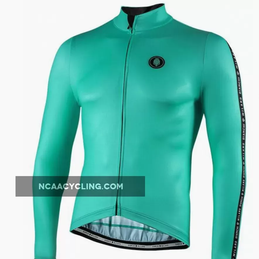 Bianchi Milano Valfurva Celeste Green Long Sleeve Jersey,