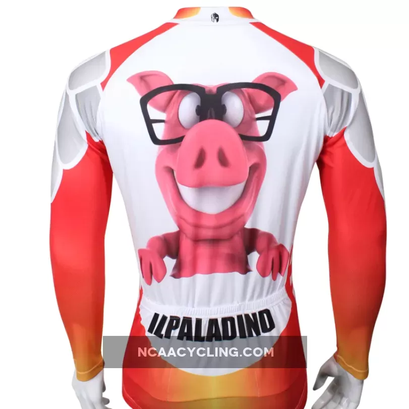 Ilpaladino Animal Pink Pig Men's Long/Short-sleeve Cycling Bike jersey T-shirt Summer Spring Autumn Road Bike Wear Mountain Bike MTB Clothes Sports Apparel Top NO.399