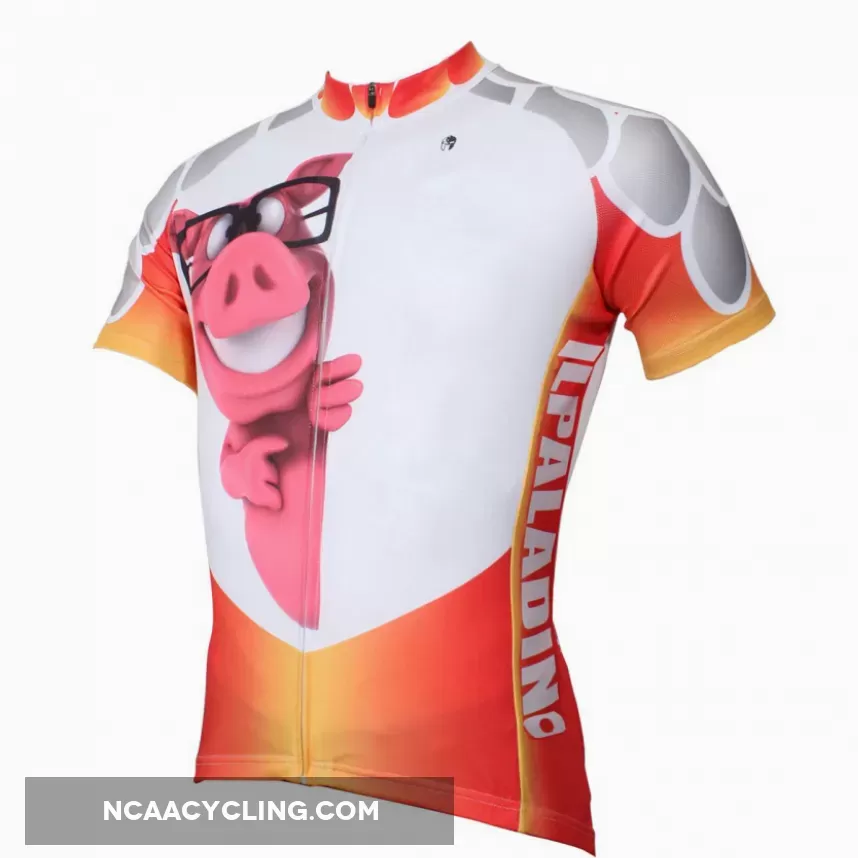 Ilpaladino Animal Pink Pig Men's Long/Short-sleeve Cycling Bike jersey T-shirt Summer Spring Autumn Road Bike Wear Mountain Bike MTB Clothes Sports Apparel Top NO.399