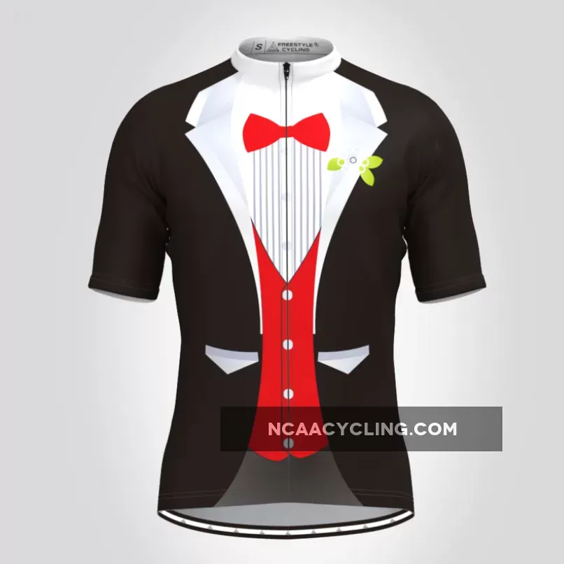 Men's Tuxedo Short Cycling Jersey Red For Sale