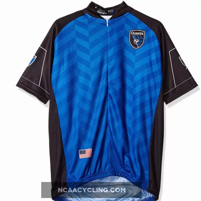 MLS San Jose Earthquakes Short Sleeve Cycling Jerseys Blue/Black