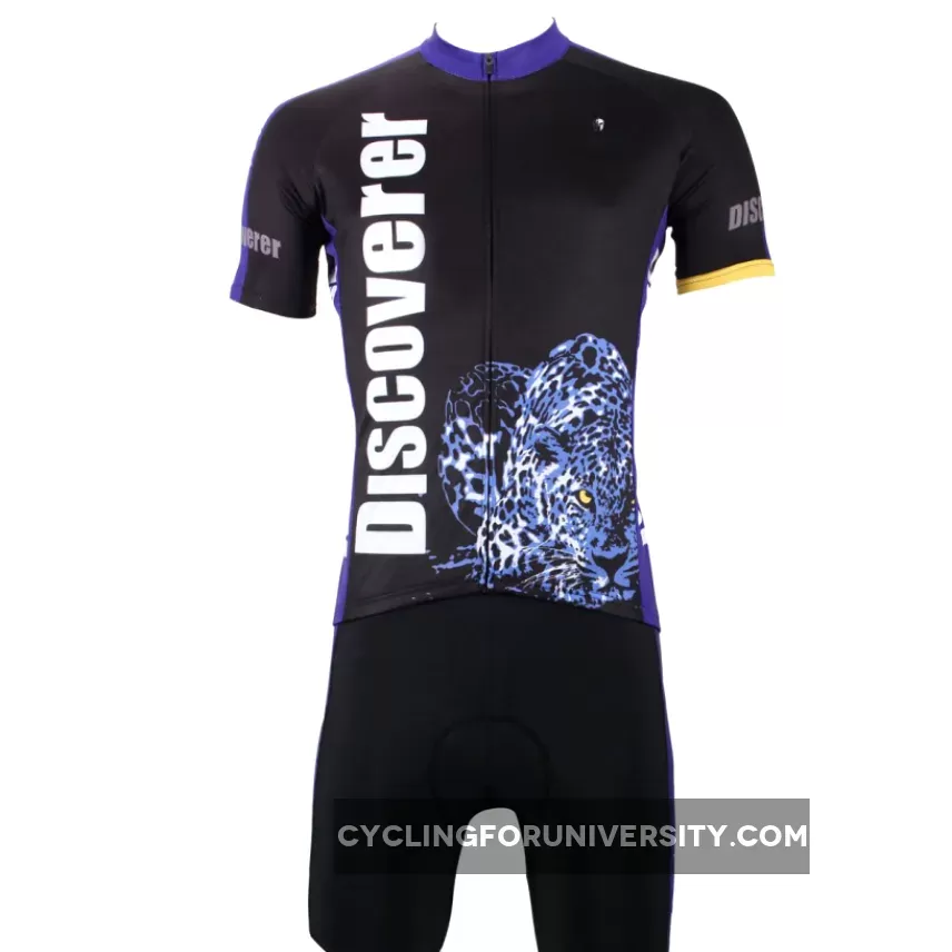 Leopard Panther Skulking Deer Prey Hunter Short-sleeve Cycling Suit/Jersey T-shirt NO.306