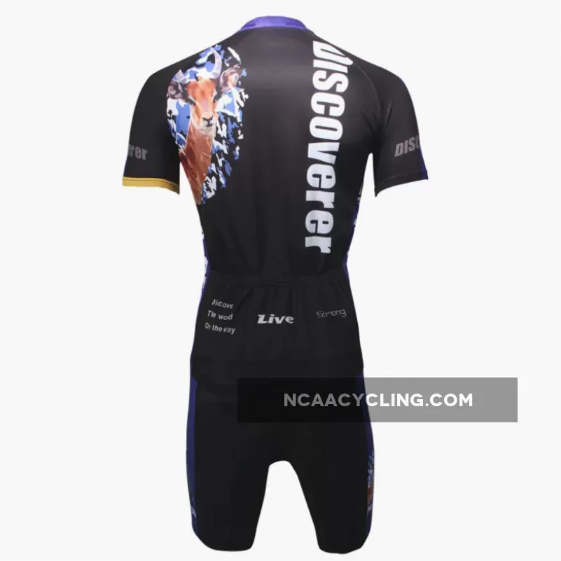 Leopard Panther Skulking Deer Prey Hunter Short-sleeve Cycling Suit/Jersey T-shirt NO.306