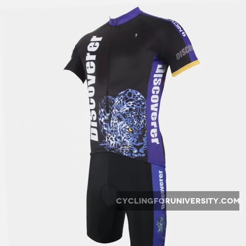 Leopard Panther Skulking Deer Prey Hunter Short-sleeve Cycling Suit/Jersey T-shirt NO.306