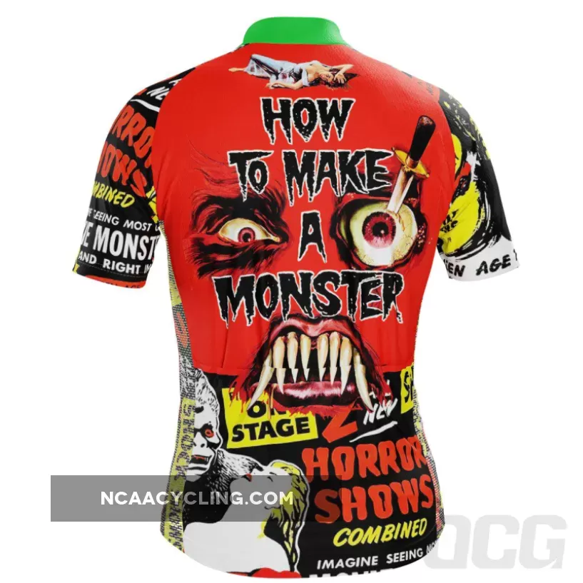 Men's Road Zombie Retro Short Sleeve Cycling Jersey Zombie Sleeves