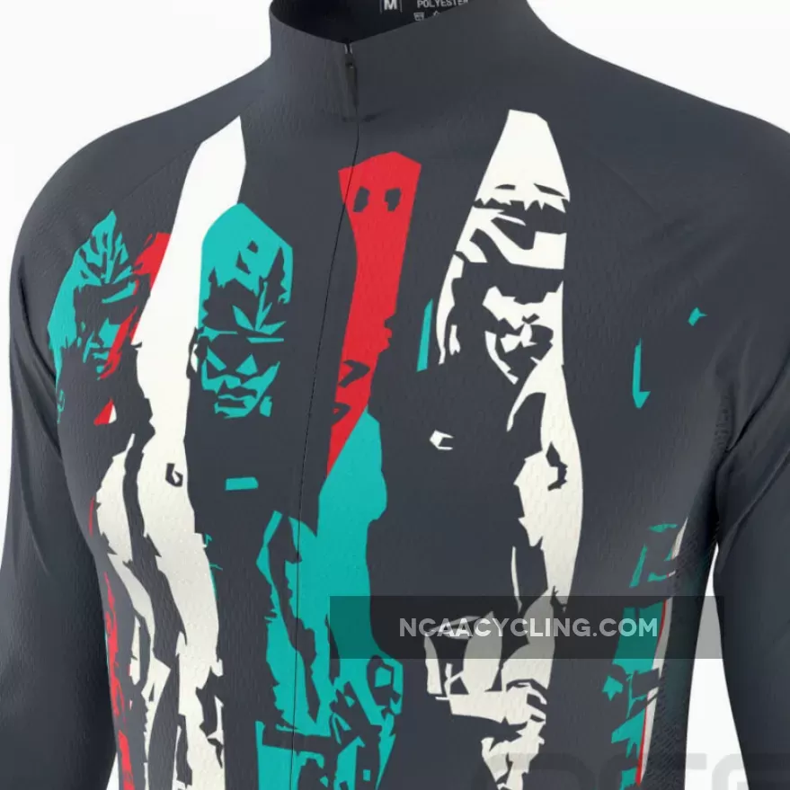 Men's Velo Abstract Long Sleeve Cycling Jersey For Sale