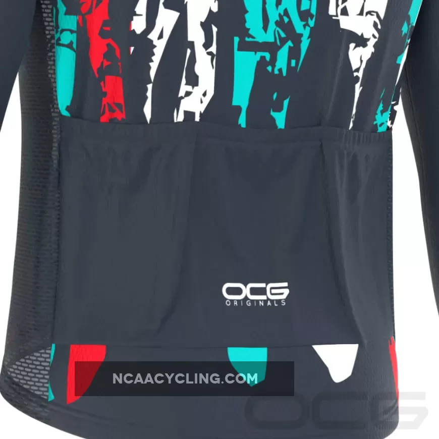 Men's Velo Abstract Long Sleeve Cycling Jersey For Sale