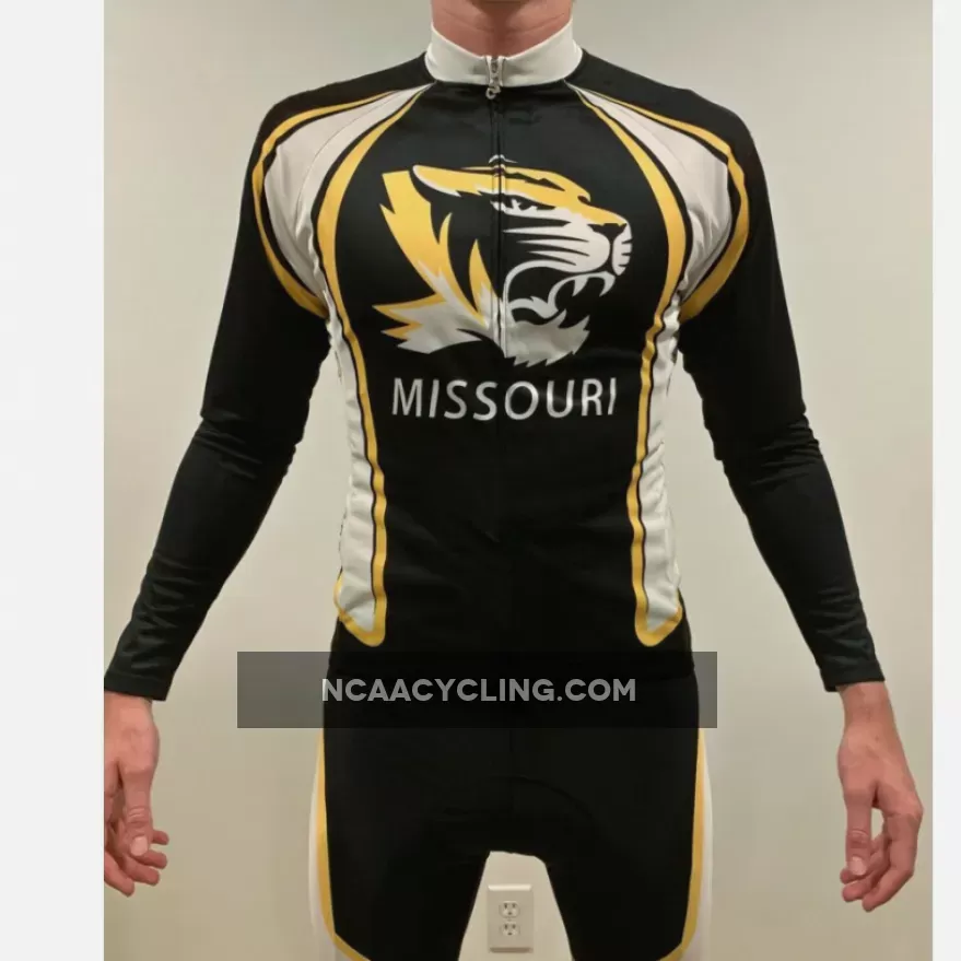 NCAA MU, University of Missouri Mizzou Tigers Long Sleeve Cycling Jerseys Z-1905400
