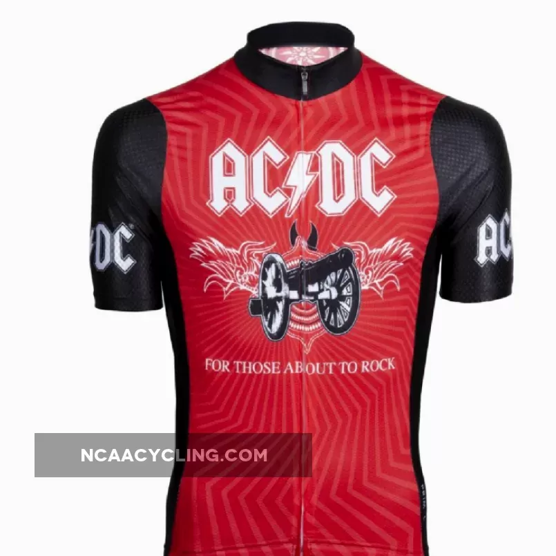 Primal Wear AC/DC For Those About to Rock Men's Full zip Helix Cycling Jersey ACF1J03M_M