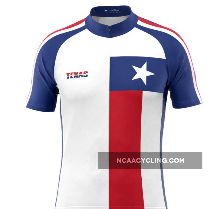 Men's Texas State Flag Short Sleeve Cycling Jersey / Texas Cycling Jersey