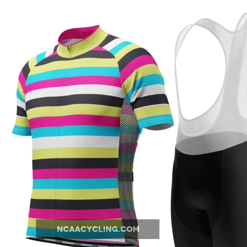 Men's Rainbow Stripes Short Sleeve Cycling Kit Online