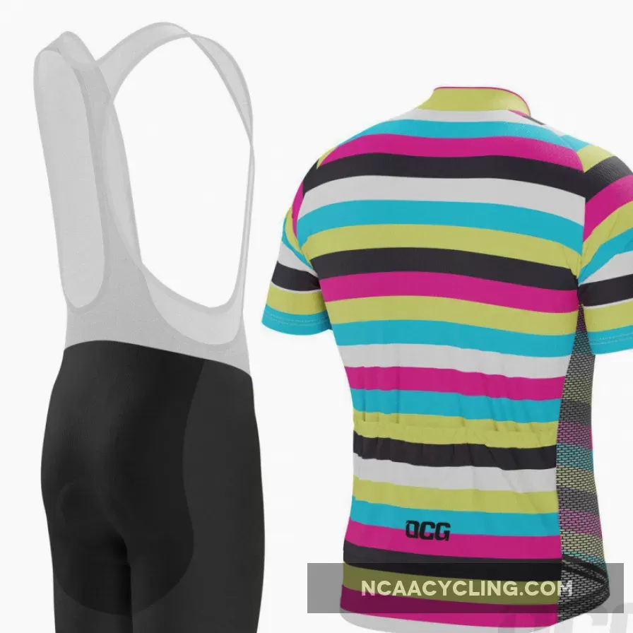 Men's Rainbow Stripes Short Sleeve Cycling Kit Online
