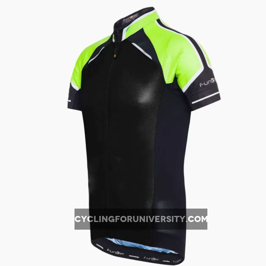 FunKier Alberi Full Zip Short Sleeve Men's Cycling Jersey J790BK-2