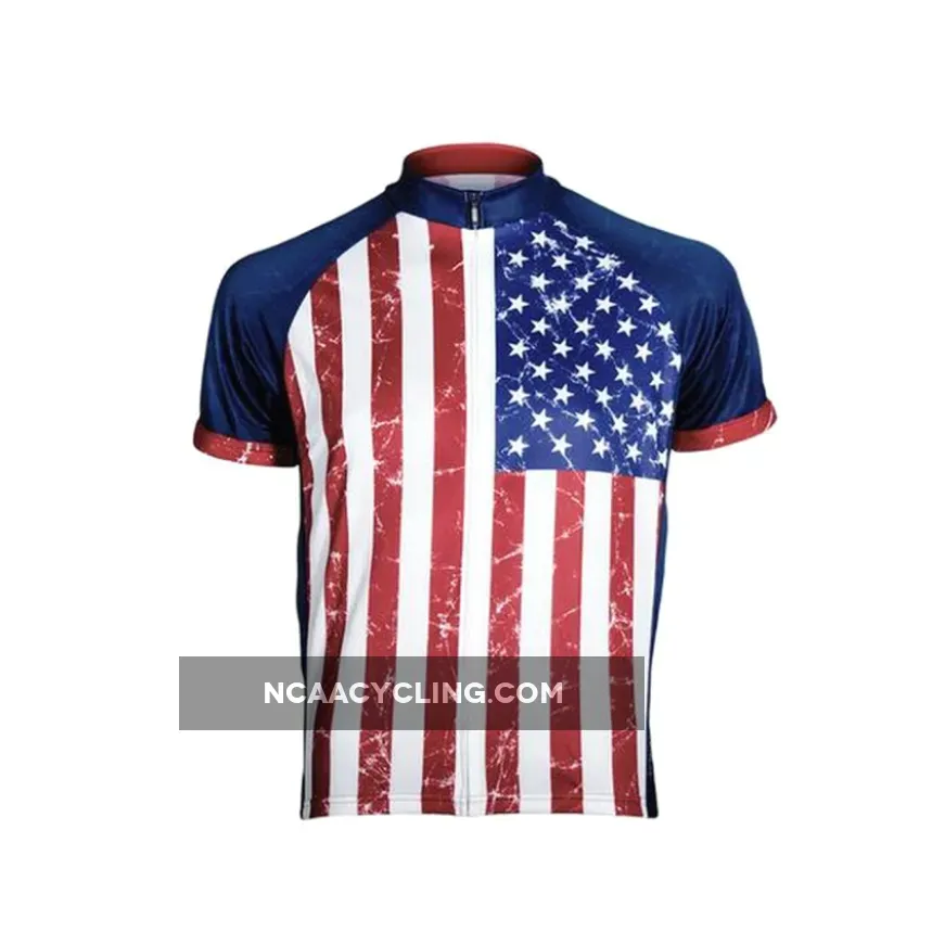 Primal Wear Stars & Stripes Men' Full Zip Sport Sleeve Cycling Jersey, Wearstars STARJ20M_M