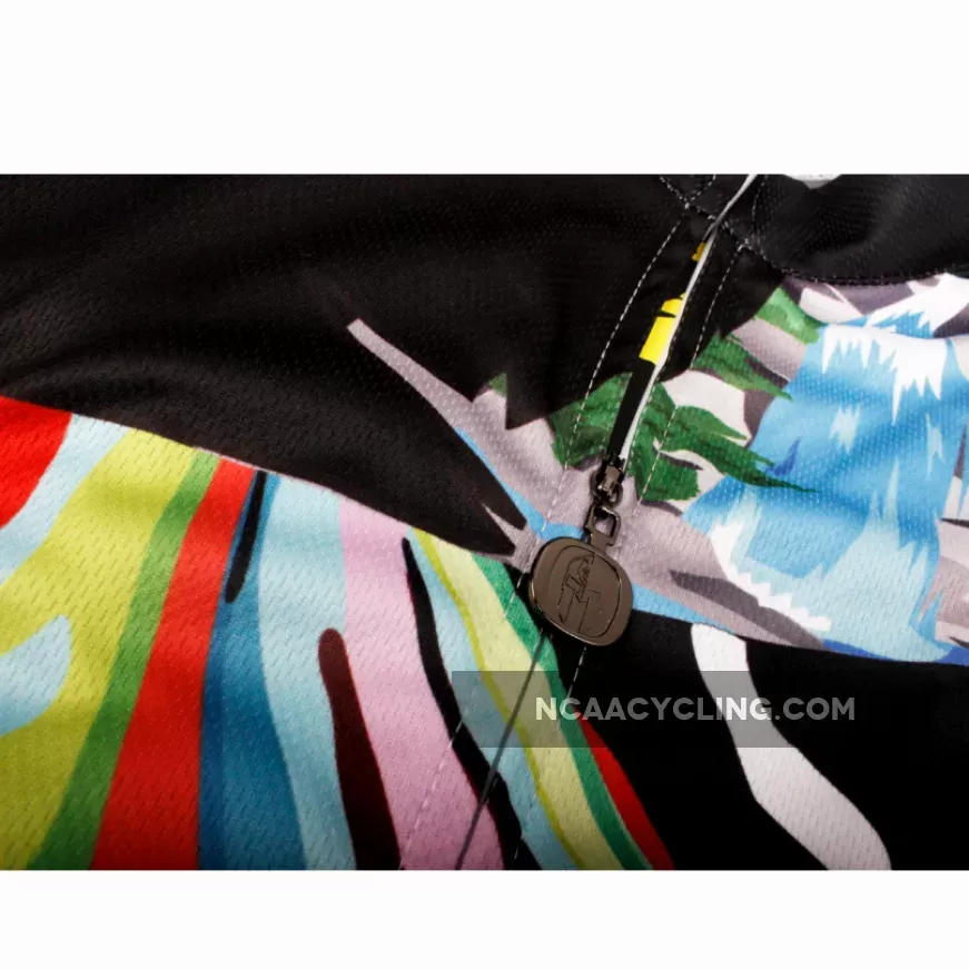 Ilpaladino Multicoloured Zebra Head Breathable Cycling Jersey Men's Short-Sleeve Sport Bicycling Shirts Summer Quick Dry Wear NO.633