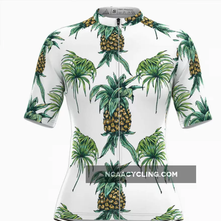 Women's Pineapple Print Aloha Hawaiian Cycling Jersey