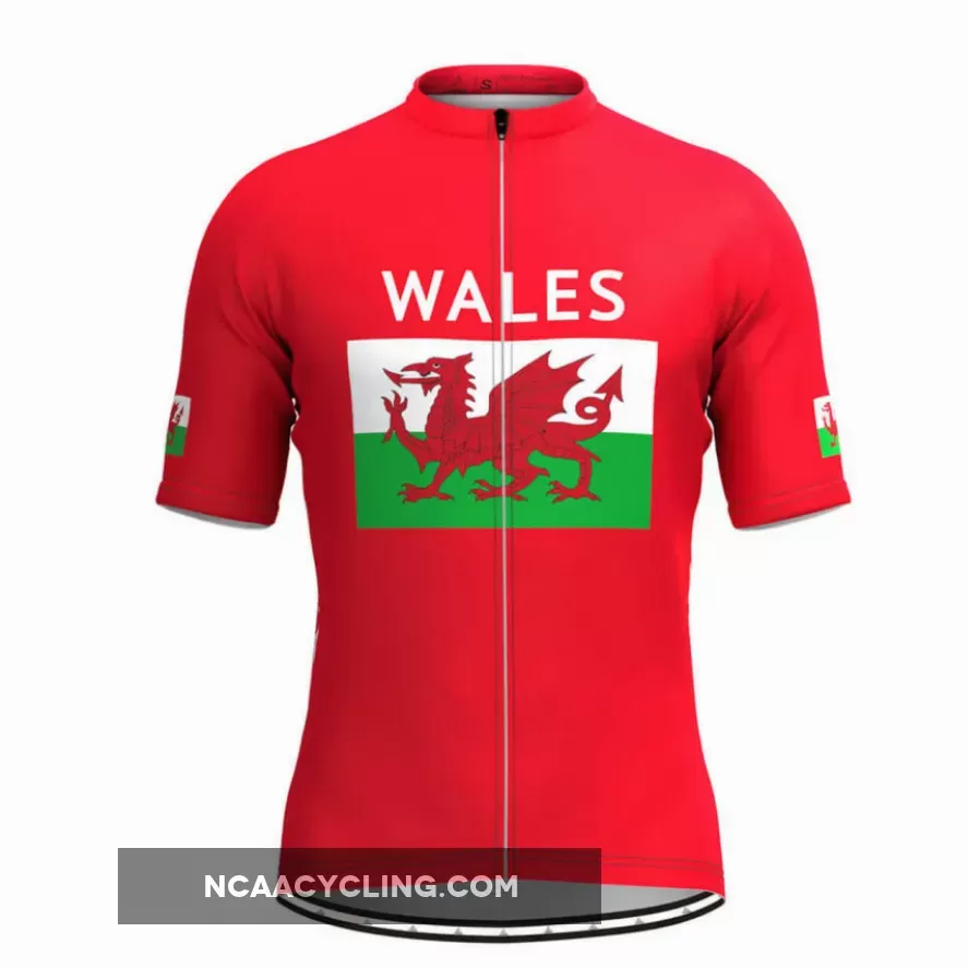 Wales Flag Men's Cycling Jersey Red Restock