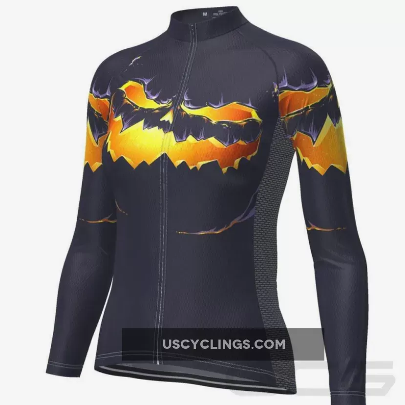 Women's Purple Pumpkin Eater Long Sleeve Cycling Jersey