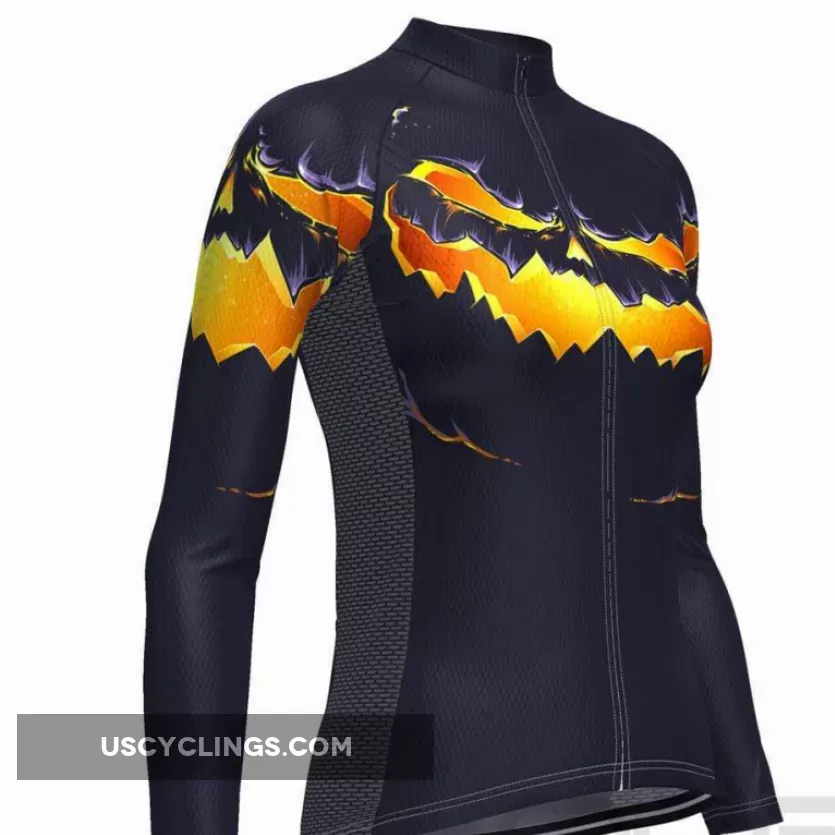 Women's Purple Pumpkin Eater Long Sleeve Cycling Jersey
