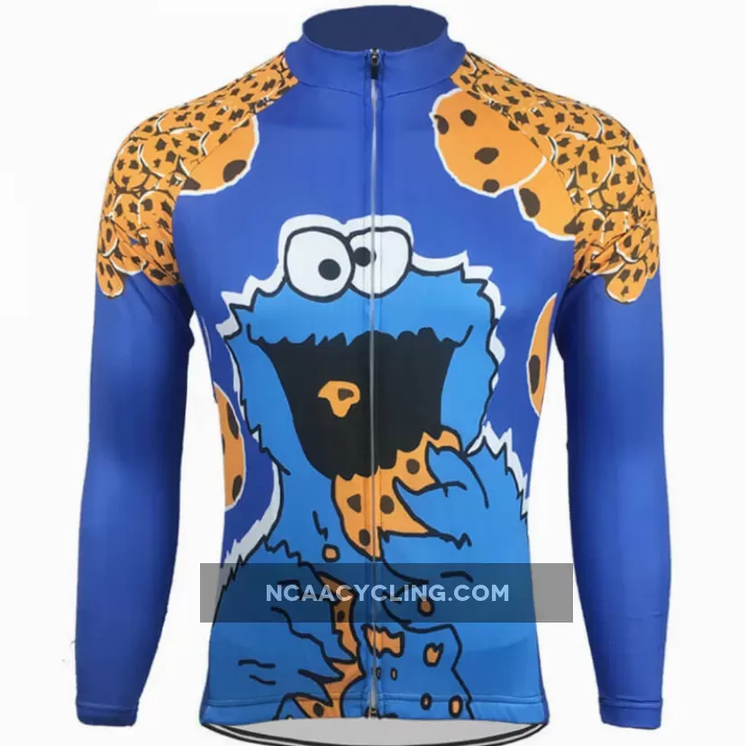 C Is For Cookie Monster Long Sleeve Men's Cycling Jersey