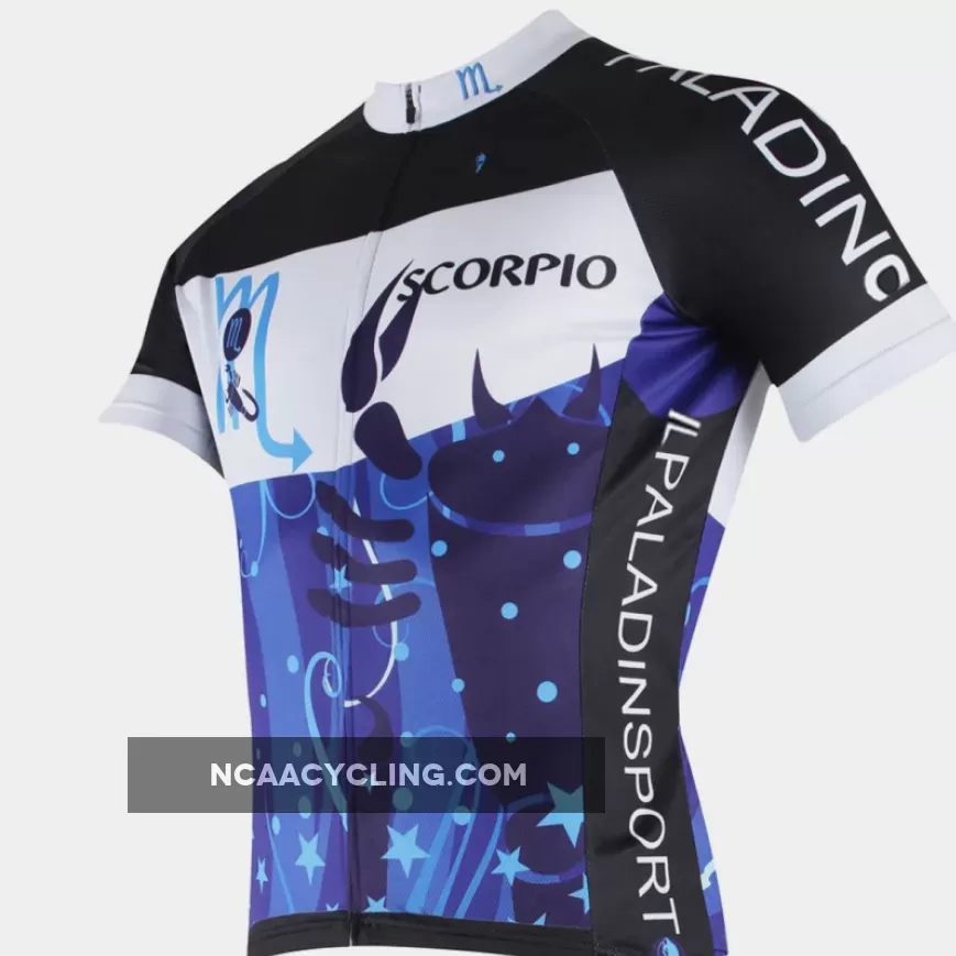 Ilpaladino Scorpio Uncompromising Constellation Series 12 Horoscopes Man's Short-sleeve Cycling Jersey Team Pro Cycle Jacket T-shirt Summer Spring Clothes Leisure Sportswear Apparel Signs of the Zodiac NO.270